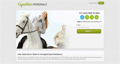 Desktop Screenshot of equestrianpersonals.com