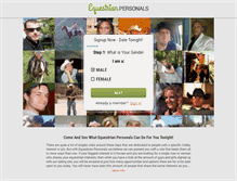 Tablet Screenshot of equestrianpersonals.com